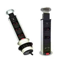 Kit 1 Torre de Tomada 3 tomadas e 1 Torre de Tomada 2 tomadas com 2 entradas USB