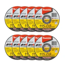 Kit 10 Discos de Corte Abrasivo Fast Cutting 115x0.8x2223mm B-45727-25 Makita