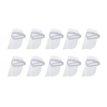 Kit 10 Máscaras Protetor Facial com Visor Transparente Face Shield