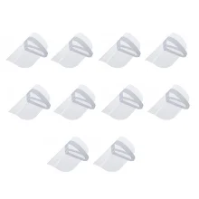 Kit 10 Máscaras Protetor Facial Visor Transparente em Polipropileno Face Shield