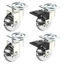 Kit 10 Rodízios 50mm com Freio e 10 Rodízios 50mm sem Freio Soprano