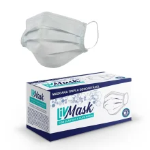 Kit 100 Máscaras Tripla Descartável 500V7 Livmask