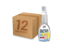 Kit 12 Unid Álcool Gel 70° Antisséptico e Higienizador de Mãos 500G Orbi