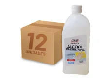 Kit 12 Unidades Álcool Gel 70° Antisséptico e Higienizador de Mãos 1L Orbi