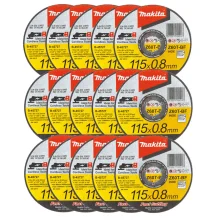 Kit 15 Discos de Corte Abrasivo Fast Cutting 115x0.8x2223mm B-45727-25 Makita