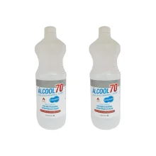 Kit 2 Álcool Líquido 70º 1 Litro