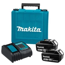 Kit 2 Baterias 18V BL1860B e Carregador DC18SD e Maleta KITMAK1860B Makita