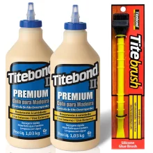 Kit 2 Colas para Madeira II Premium 946 ml e Pincel de Silicone Titebond