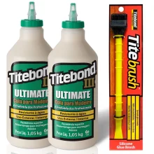 Kit 2 Colas para Madeira III Ultimate 946 ml e Pincel de Silicone Titebond