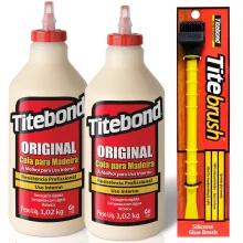 Kit 2 Colas para Madeira Original 946ml e Pincel de Silicone Titebrush Titebond