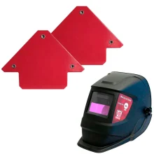 Kit 2 Esquadros Magnéticos 12 Kg NKF e Máscara para Solda Automática SR1