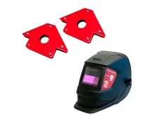 Kit 2 Esquadros Magnéticos 22Kg NKF e Máscara para Solda Automática SR1