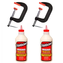 Kit 2 Grampos Sargento Tipo C Nº6 206069 MTX e 2 Colas para Madeira 946ml