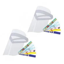 Kit 2 Máscaras Protetor Facial Family Personagens Visor Transparente Face Shield