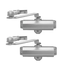 Kit 2 Mola Hidráulica Aérea para Portas Madeira e Metal 850mm 45Kg MA100/2 Dorma Prata