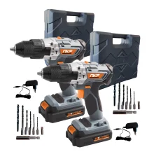 Kit 2 Parafusadeira e Furadeira de Impacto à Bateria com 2 Baterias 20V FP20X NKF