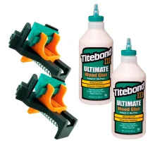 Kit 2 Sargentos Clip Angular 305100 Wolfcraft e 2 Colas Ultimate 946ml