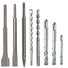 Kit 2 Talhadeiras Encaixe SDS e 1 Ponteira e 5 Brocas