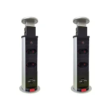 Kit 2 Torres de Tomada Multiplug 2 tomadas com 2 entradas USB