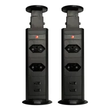 Kit 2 Torres de Tomada Multiplug 2 Tomadas e 2 USB Bivolt
