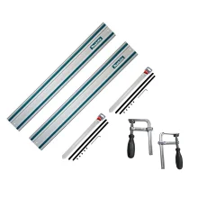 Kit 2 Trilhos de 1 Metro e 2 Conectores e 1 Conjunto Sargento Makita