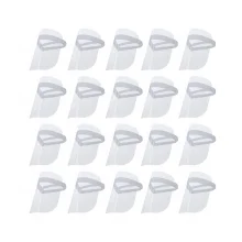 Kit 20 Máscaras Protetor Facial com Visor Transparente Face Shield