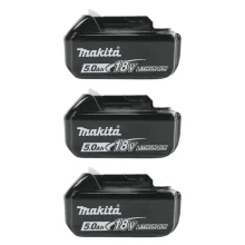 Kit 3 Baterias LI ION 18V 5.0Ah BL1850B 197280-8 Makita