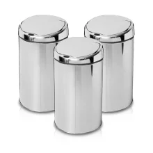 Kit 3 Lixeiras Automática com Sensor em Aço Inoxidável 6 Litros NKF