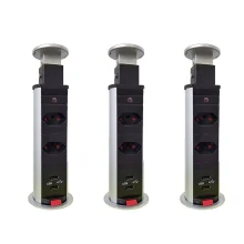 Kit 3 Torres de Tomada Multiplug 2 Tomadas e 2 USB Bivolt