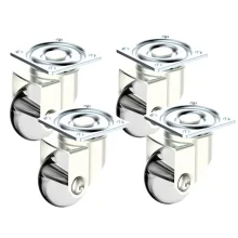 Kit 4 Rodízios Transparente 35mm sem Freio 06080303510 Soprano