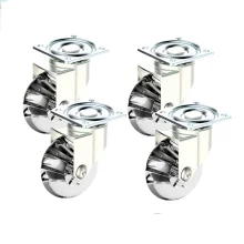 Kit 4 Rodízios Transparente 50mm sem Freio Soprano