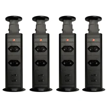 Kit 4 Torres de Tomada Multiplug 2 tomadas e 2 USB Bivolt
