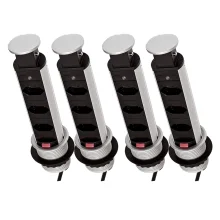 Kit 4 Torres de Tomada Multiplug 3 Tomadas