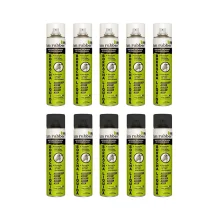 Kit 5 Borrachas Líquida em Spray Aerossol Hm Rubber 400 ml Branco e 5 Preto