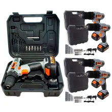 Kit 5 Furadeira Parafusadeira à Bateria 12V com Maletas e Acessórios FP12X NKF