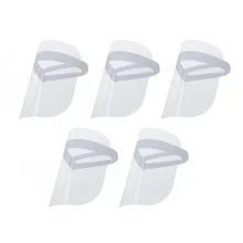 Kit 5 Máscaras Protetor Facial com Visor Transparente Face Shield