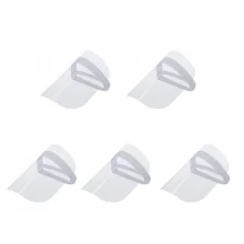 Kit 5 Máscaras Protetor Facial Visor Transparente em Polipropileno Face Shield