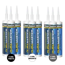Kit Adesivos Selante DuraMaster 3 Branco 388g 3 Preto 381g 3 Cinza 389g Titebond