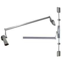 Kit Barra Antipânico 2 Pontos e Barra Antipânico 1 ponto Trav Push Prata Soprano