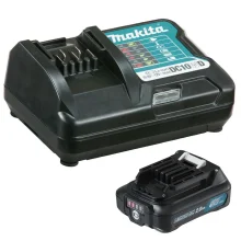 Kit Bateria Í de Lítio 12V BL1021B Makita e Carregador Max-DC10WD