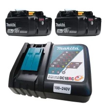 Kit Carregador de Bateria 14.4 a 18V DC18RC e 2 Baterias 18V BL1830 Makita