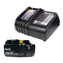Kit Carregador de Bateria 14V a 18V DC18SD Makita e Bateria 18V 3.0Ah