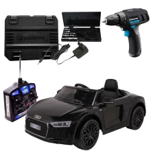 Kit Carro Elétrico Audi R8S 926400 Bel e Furadeira e Parafusadeira Recarregável