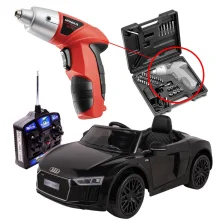 Kit Carro Elétrico Audi R8S 926400 Bel e Parafusadeira Recarregável com Maleta Preto