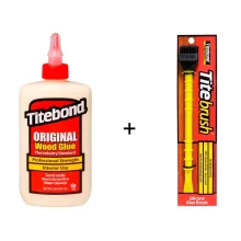 Kit Cola para Madeira Original Wood Glue 237 ml e Pincel de Silicone Titebrush