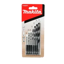 Kit com 7 Brocas para Madeiras Encaixe Sextavado D-62371 Makita