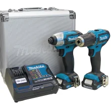 Kit Combo Parafusadeira TD110D Parafusadeira Furadeira DF331D CLX201SAX Makita Bivolt
