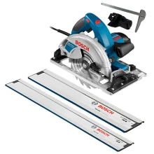 Kit Combo Serra Circular GKS 65 GCE Bosch e Trilhos de 80cm e 110cm 220 Volts