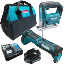 Kit Combo Serra Tico Tico à Bateria JV101D e Multiferramenta TM30D 12V CLX207SAX4 Makita