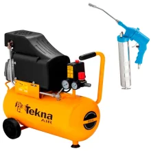 Kit Compressor de Ar 24L CP8525 Tekna e Engraxadeira Pneumática G1182 Gamma